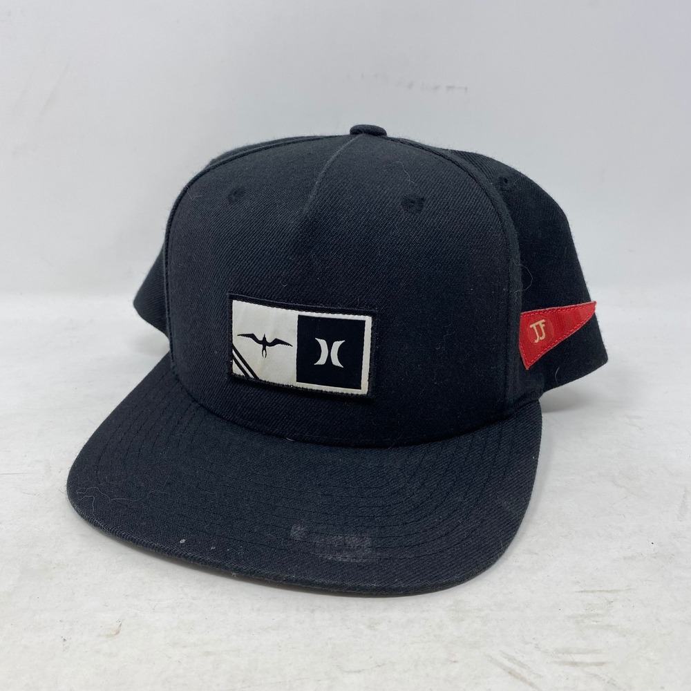 Hurley John John Florence Snapback Hat Black JJ Side Logo Yupoong Wool Blend